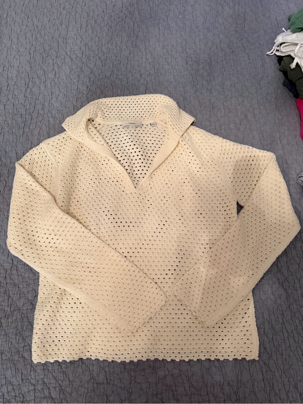 Vince Cream collared sweater